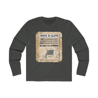 JESUS IS ALIVE  -  Men's Slim Fit Long Sleeve