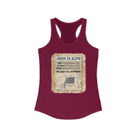 JESUS IS ALIVE -  Women's Slim Fit Racerback Tank