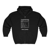 THANKSGIVING WHO CARES  -  Unisex Classic Blend Full Zip Hoodie