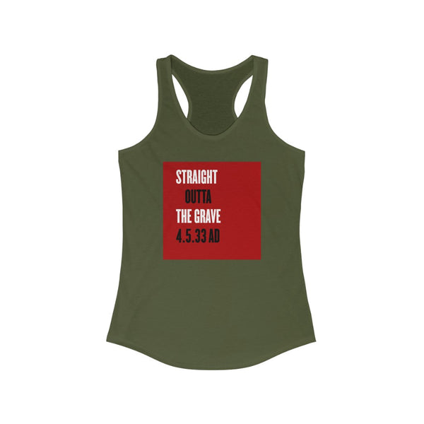 STRAIGHT OUTTA THE GRAVE  -  Women's Slim Fit Racerback Tank