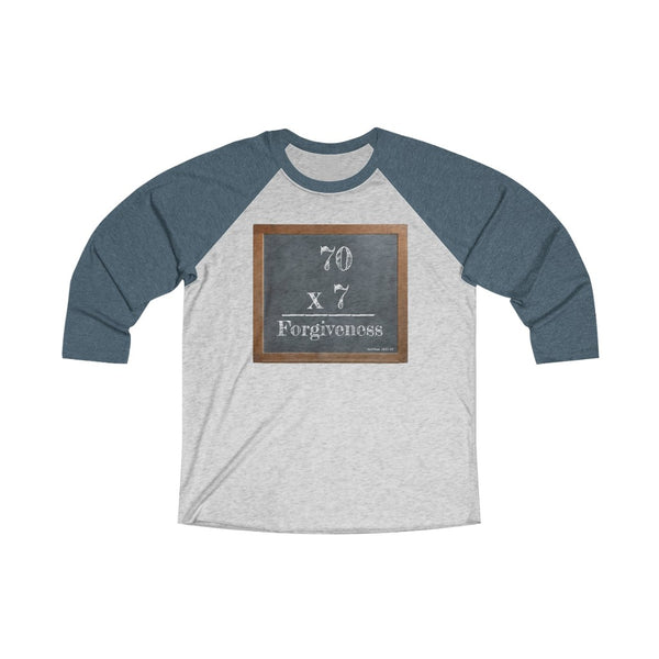 70 X 7  -  Unisex Loose Fit 3/4 Baseball Tee