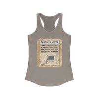 JESUS IS ALIVE -  Women's Slim Fit Racerback Tank