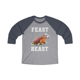 FEAST BEAST-  Unisex Loose Fit 3/4 Baseball Tee