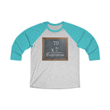 70 X 7  -  Unisex Loose Fit 3/4 Baseball Tee