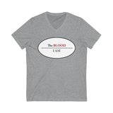 I AM UNDER THE BLOOD  -  Unisex Close Fit V-Neck Tee