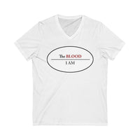 I AM UNDER THE BLOOD  -  Unisex Close Fit V-Neck Tee