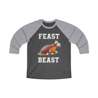 FEAST BEAST-  Unisex Loose Fit 3/4 Baseball Tee