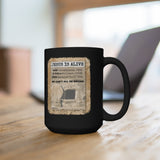 JESUS IS ALIVE  -  Black 2-Sided Graphic 15oz Mug