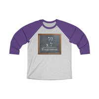 70 X 7  -  Unisex Loose Fit 3/4 Baseball Tee