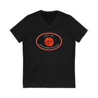 LOVIN’ THE HELL  -  Unisex Close Fit V-Neck Tee