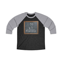 70 X 7  -  Unisex Loose Fit 3/4 Baseball Tee