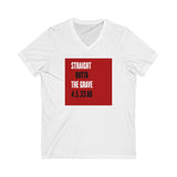 STRAIGHT OUTTA THE GRAVE  -  Unisex Close Fit V-Neck Tee