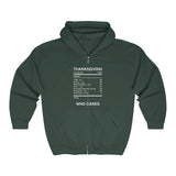 THANKSGIVING WHO CARES  -  Unisex Classic Blend Full Zip Hoodie