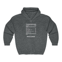 THANKSGIVING WHO CARES  -  Unisex Classic Blend Full Zip Hoodie