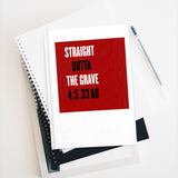 STRAIGHT OUTTA THE GRAVE  -  Hard Cover Rule Lined Journal