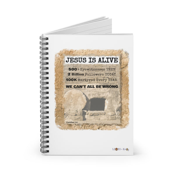 JESUS IS ALIVE  -  Spiral Notebook Ruled Line