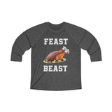 FEAST BEAST-  Unisex Loose Fit 3/4 Baseball Tee